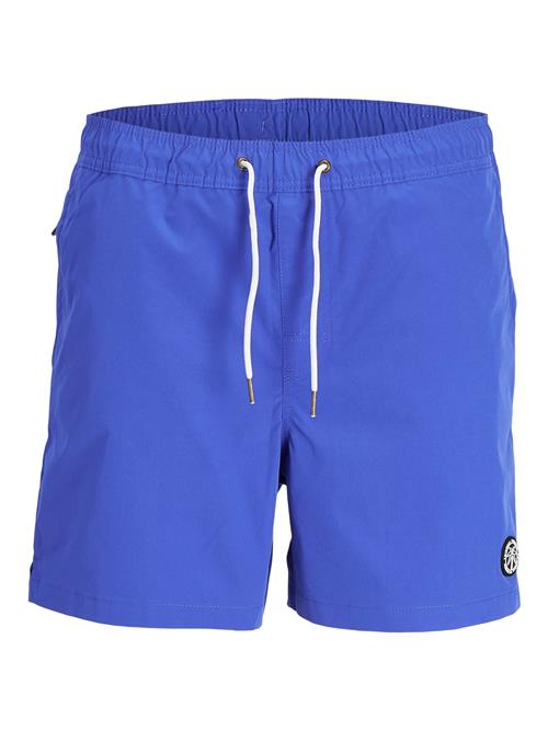 JACK & JONES Badeshorts 'MALTA'  royalblå / sort / hvid