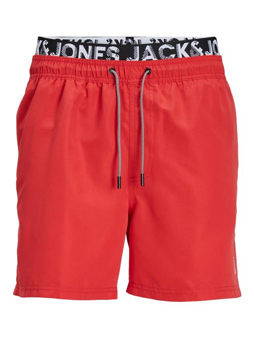 JACK & JONES Badeshorts 'JPSTFji'  rød / sort / hvid