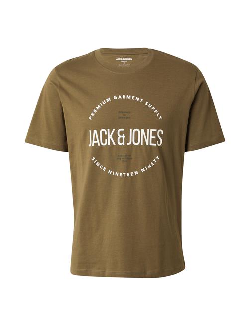 JACK & JONES Bluser & t-shirts 'JPRBLAASTON'  oliven / sort / hvid