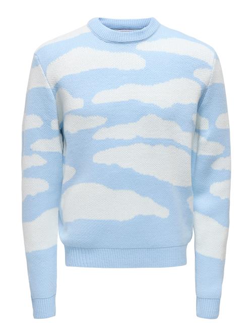 Only & Sons Pullover 'ONSCLARK'  lyseblå / offwhite