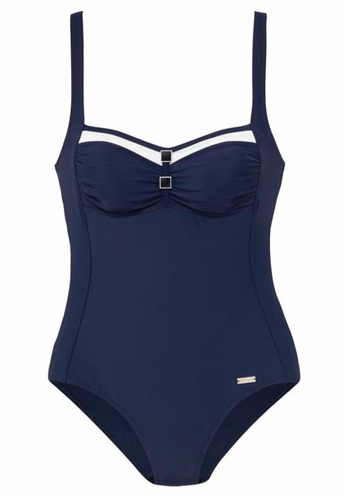 LASCANA Formgivende badedragt  navy / hvid