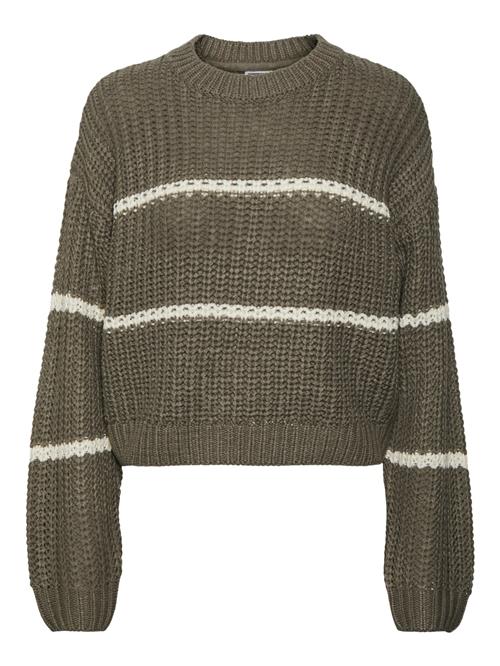 Noisy may Pullover 'NMCHARLIE'  lysebeige / mørkegrøn