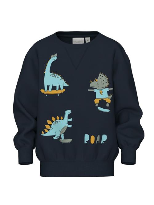 NAME IT Sweatshirt 'VIMO'  natblå / lyseblå / sennep / grå