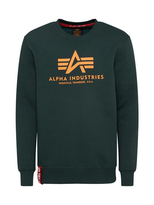 Se ALPHA INDUSTRIES Sweatshirt  gran / mandarin / rød / hvid ved About You