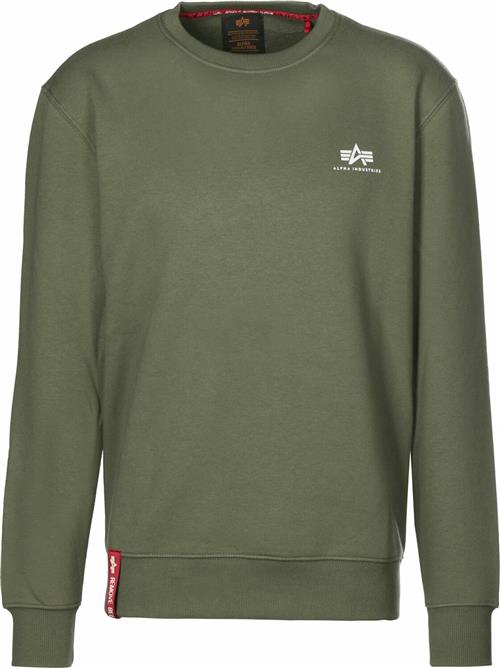 Se ALPHA INDUSTRIES Sweatshirt  oliven / hvid ved About You