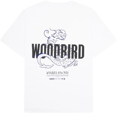 Se Woodbird Wbbaine Dragon Tee Mand White Kortærmede T-shirts Str L - hos Magasin ved Magasin