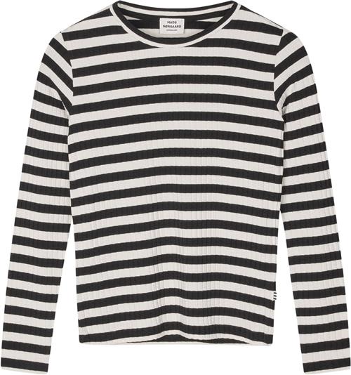 Se Mads Nørgaard - Copenhagen 5x5 Classic Stripe Talika Top Str 6 år - Sort Og Hvid Stribet Bluser hos Magasin ved Magasin