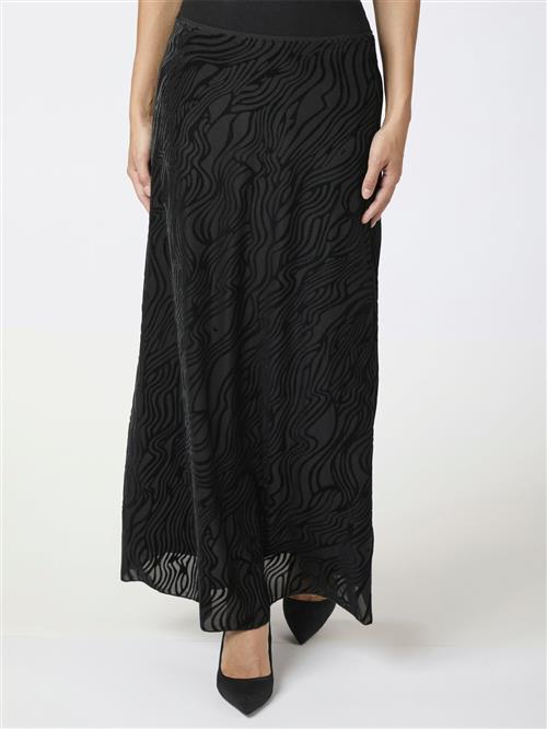 Neo Noir Vicky Zebra Burnout Skirt Kvinde Black Maxi Nederdele Str 42 - hos Magasin