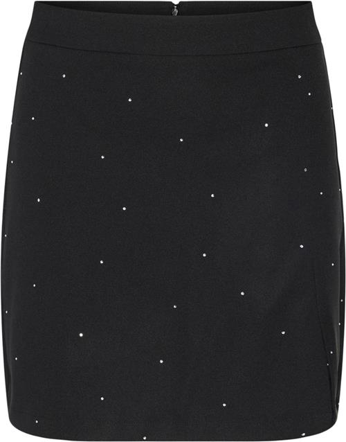 Pieces Pcpeva Rhinestone HW Mini Skirt Kvinde Striber/tern Korte Nederdele Str XS - hos Magasin