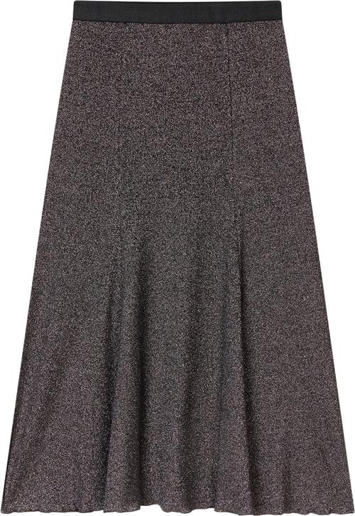 Mads Nørgaard - Copenhagen 2x2 Lurex Saga Skirt Kvinde Sort Midi Nederdele Str L - hos Magasin