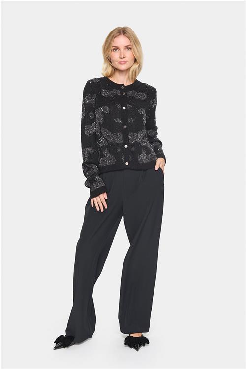 Se Saint Tropez Halimasz Cardigan Kvinde Black Cardigans Regular Fit Str L - hos Magasin ved Magasin