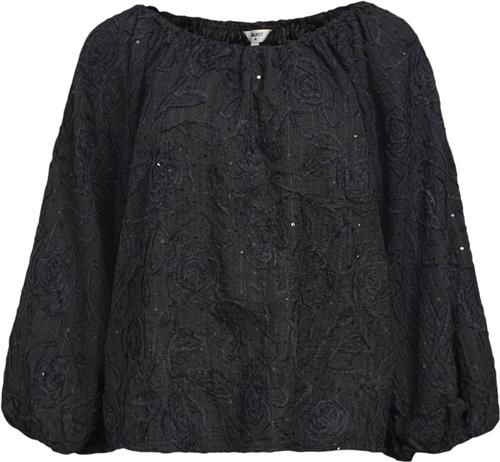 Object Objfara LO L/S TOP 135 Kvinde Black Toppe Loose Fit Str 38 - hos Magasin