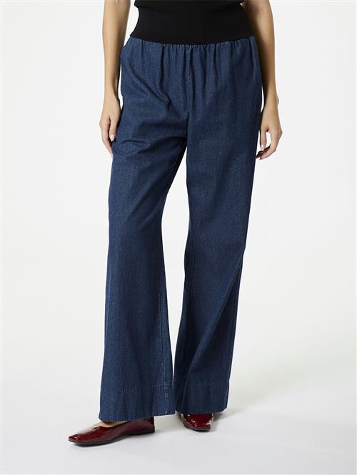 Neo Noir Yana Denim Long Pants Kvinde Dark Blue Bukser Str 42 Denim - hos Magasin