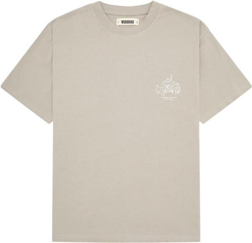 Se Woodbird Wbbaine Fam Tee Mand Dark Beige Kortærmede T-shirts Str L - hos Magasin ved Magasin