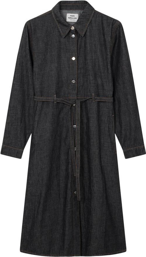 Mads Nørgaard - Copenhagen Soft Denim Svanil Dress Kvinde Sort Kjoler Str 34 Denim - hos Magasin