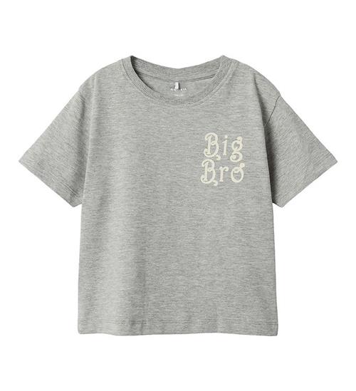 Se Name It T-shirt - NmmLaby - Grey Melange ved KidsWorld