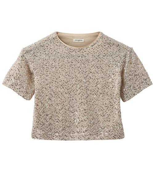 Sofie Schnoor T-shirt - Champagne/Palietter