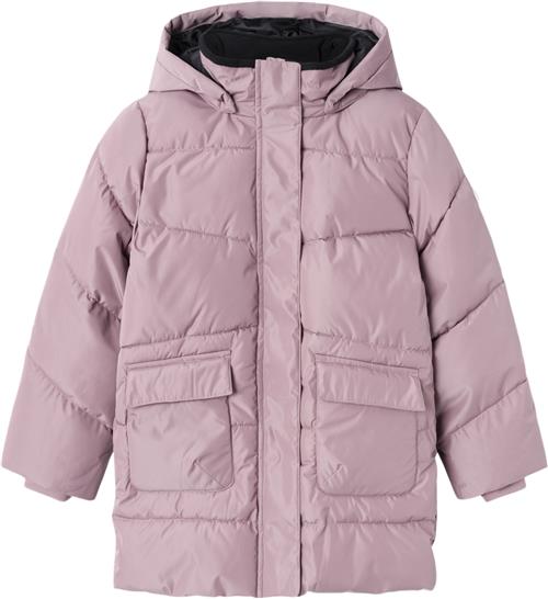 Name It Nkfmedow03 Jacket Long FO Noos Str 128 - Grape Shake Vinterjakker hos Magasin