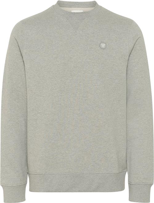 Wood Wood Wwtye Mand Light Melange Grey Sweatshirts Str L - hos Magasin