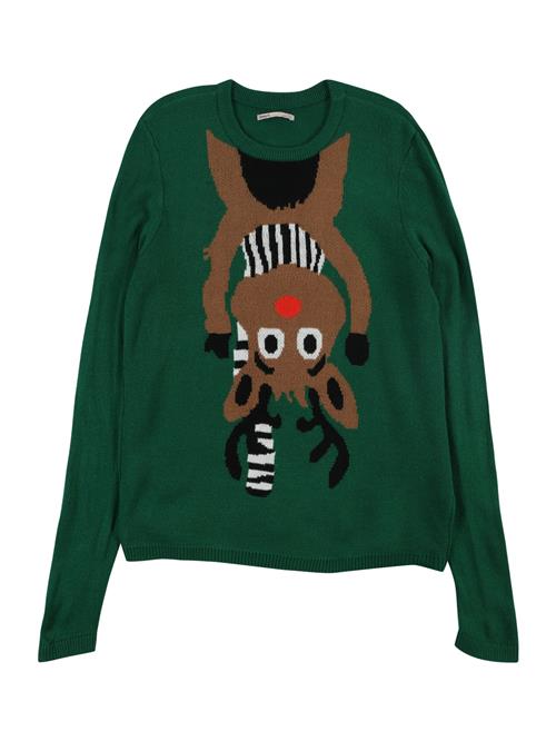 Se KIDS ONLY Pullover 'XMAS DEER'  beige / grøn / rød / sort / hvid ved About You