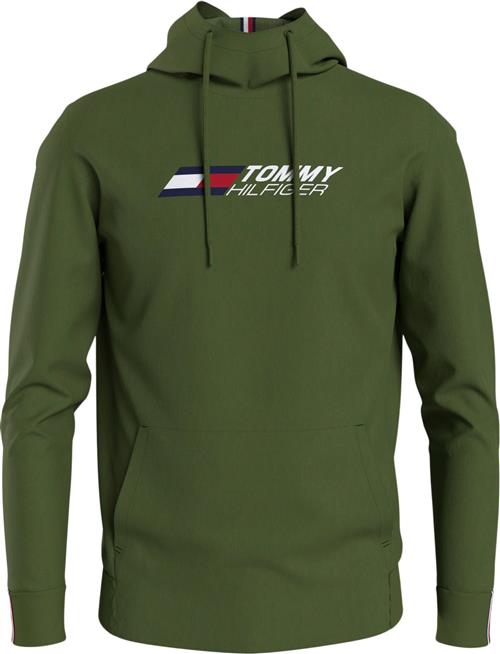 Se Tommy Hilfiger Sport Logo Fleece Hættetrøje Mand Grøn Sneakers Str M - hos Magasin ved Magasin