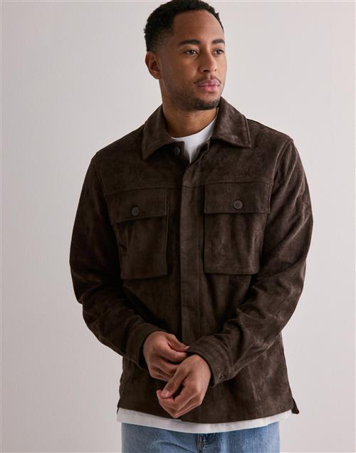 Ciszere Nash vegan suede jacket Overshirts Brun