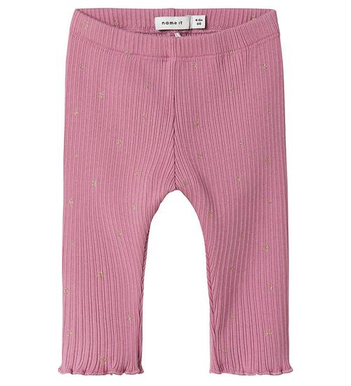 Se Name It Leggings - NbfRoyanna - Mauve Orchid ved KidsWorld