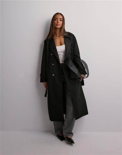 Vero Moda - Sort - Vmchloe Long Trenchcoat Ga Noos