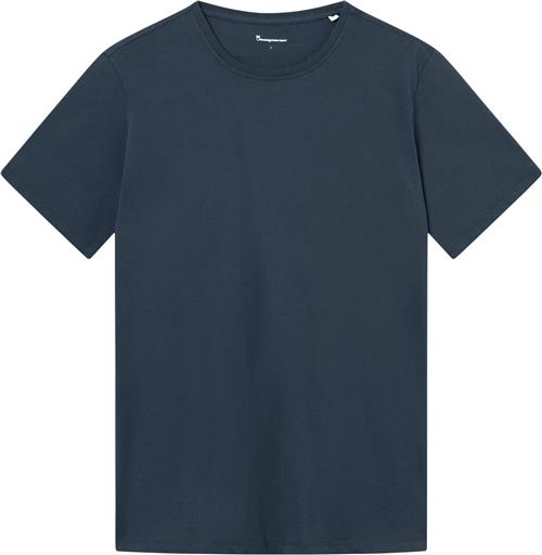 Se Knowledge Cotton Apparel Agnar Basic Tshirt - Regenerative Organic Certified™ - Gots/vegan Mand Blå Kortærmede T-shirts Str XL - hos Magasin ved Magasin