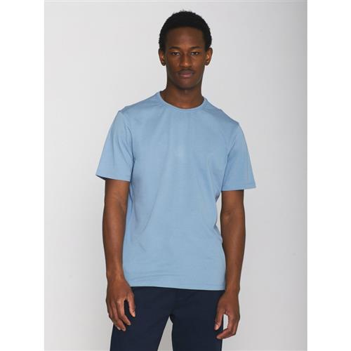 Se Knowledge Cotton Apparel Agnar Basic Tshirt - Regenerative Organic Certified™ - Gots/vegan Mand Asley Blue Kortærmede T-shirts Str XXL - Bomuld hos Ma ved Magasin