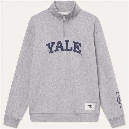 Les Deux x Yale Yale Logo Halfzip Sweatshirt Mand 310310 Sweatshirts Str S - Bomuld hos Magasin