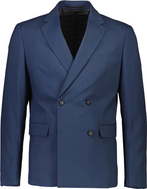 Se Lindbergh Plain DB Mens Suit Mand Blue Mel Blazere Str 56 - hos Magasin ved Magasin