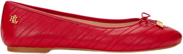 Lauren Ralph Lauren Stchd SFT Np/sft Npjayna-fl-bal Kvinde Festive Red/festive Red Ballerinaer Str 38 - hos Magasin