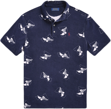 Se Polo Ralph Lauren LT WT Cotton Terryssl-psh Mand Cruise Navy P Wing Toss Kortærmede Poloer Str L - hos Magasin ved Magasin