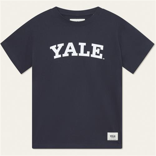 Les Deux x Yale Yale Logo Tshirt Mand Navy Kortærmede T-shirts Str L - Bomuld hos Magasin