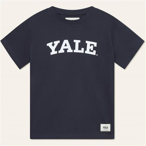 Les Deux x Yale Yale Logo Tshirt Mand Navy Kortærmede T-shirts Str M - Bomuld hos Magasin