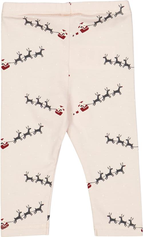 Se Müsli by Green Cotton Santa Leggings Baby Str 56 - Nightingale/ Cabernet/ Balsam Cream Leggings Bomuld hos Magasin ved Magasin