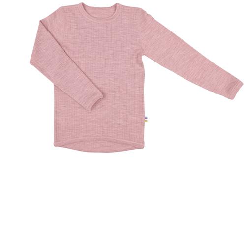 Se Joha Langærmet Uld-T-shirt Old Rose | Lyserød | 120 cm ved Babyshop