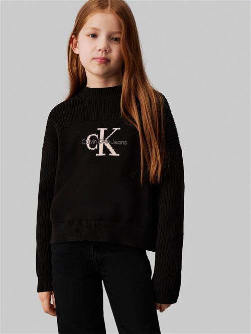 Calvin Klein Monologo Sweater Str 10 - Ck Black Sweatshirts hos Magasin