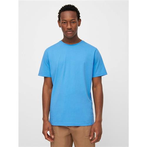 Knowledge Cotton Apparel Basic Tshirt - Gots/vegan Mand Azure Blue Kortærmede T-shirts Str S - hos Magasin