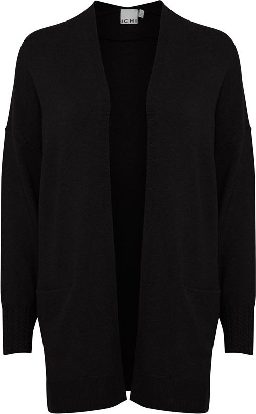 Se ICHI Ihsella CA Kvinde Black Cardigans Str XS/S - hos Magasin ved Magasin