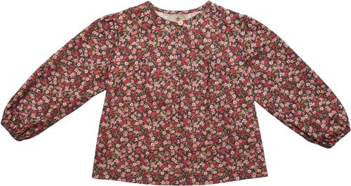 Huttelihut Blouse LS Made w Liberty Fabri Str 116 Piger - Nectar Red Bluser hos Magasin