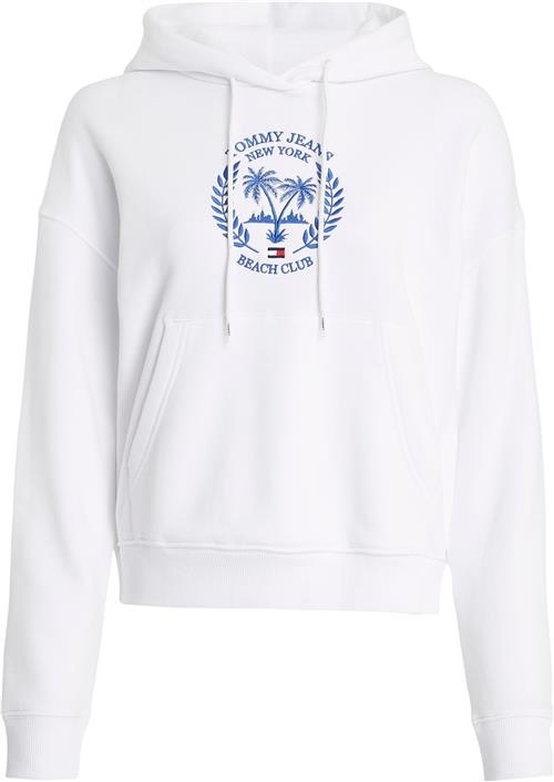 Se Tommy Hilfiger TJW BXY Prep Luxe 2 Hoodie Kvinde White Hættetrøjer Str XS - hos Magasin ved Magasin