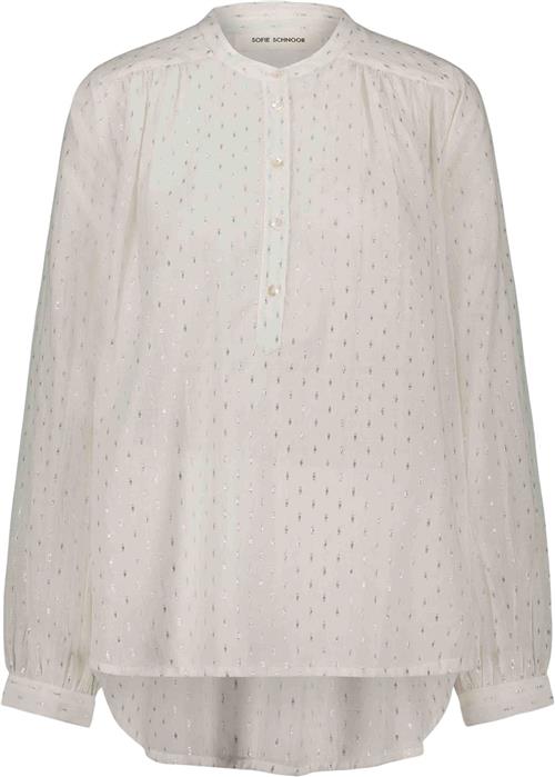 Se Sofie Schnoor Shirt Kvinde White Silver Langærmede Skjorter Str 38 - hos Magasin ved Magasin