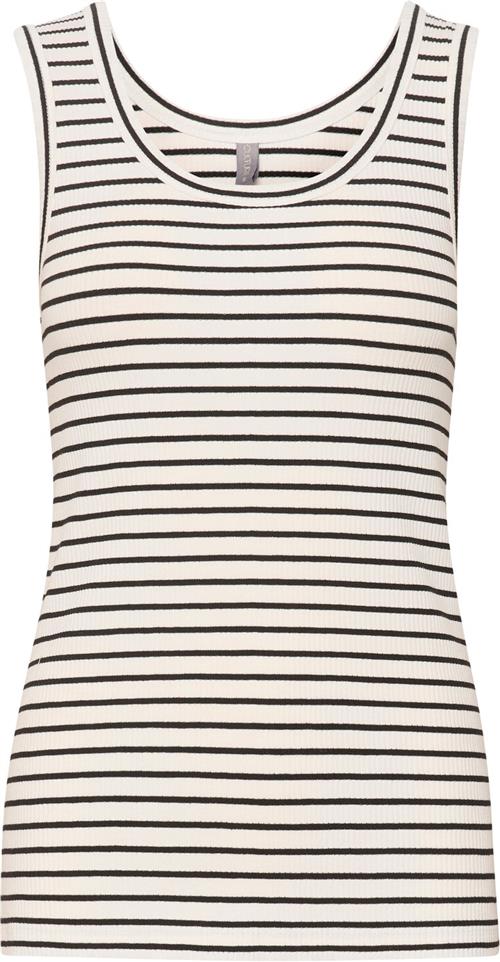 Se Culture Cudolly Tanktop Kvinde White/black Stripe Tanktoppe Str XL - hos Magasin ved Magasin