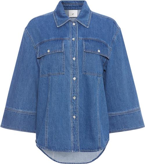 Se Heartmade ¤ Manel Shirt HM ¤ Kvinde Blue Denim Denimskjorter Str 42 - Denim hos Magasin ved Magasin