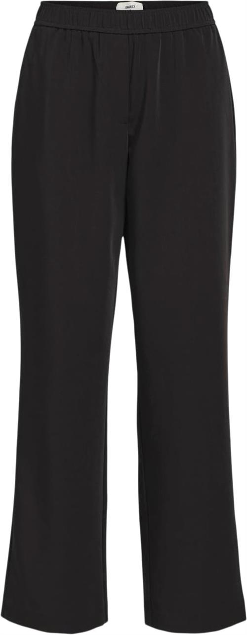 Se Object Objpila MW Pants 131 Kvinde Black Bukser Med Brede Ben Str 42 - hos Magasin ved Magasin