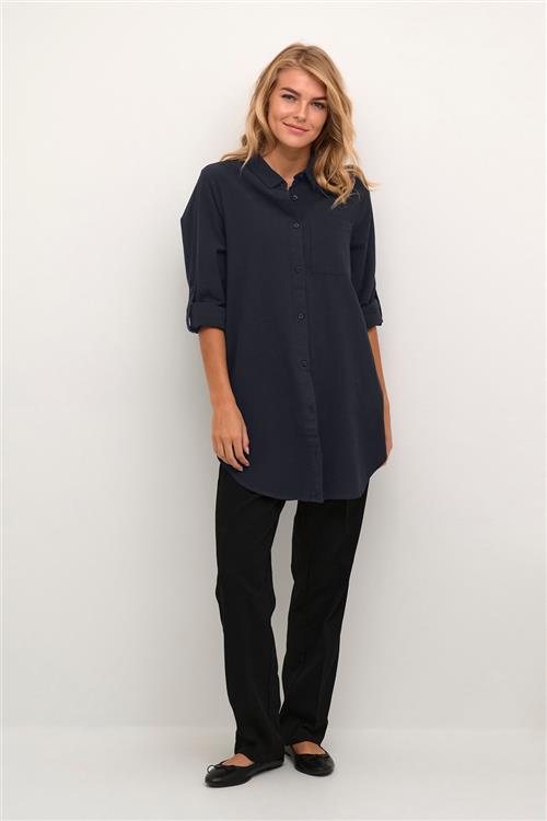 Se Kaffe Kanaya Shirt Tunic Kvinde Midnight Marine Tunikaer Str 40 - Bomuld hos Magasin ved Magasin