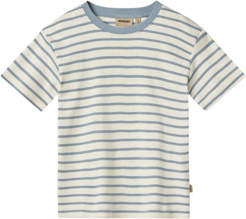 Wheat Tshirt Fabian Str 110 / 5 år - Shell Stripe Kortærmede T-shirts Bomuld hos Magasin