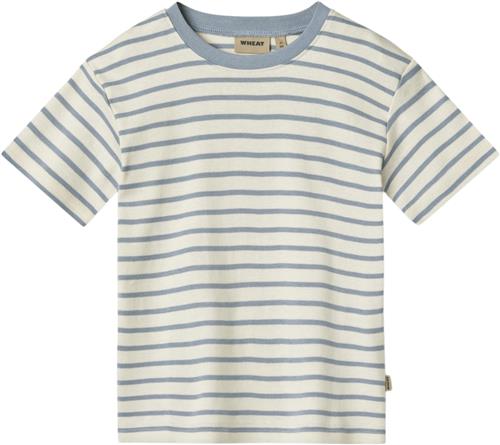 Se Wheat Tshirt Fabian Str 128/8y - Shell Stripe Kortærmede T-shirts Bomuld hos Magasin ved Magasin